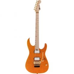 Electric Guitars Charvel Pro-Mod DK24 HH FR M Mahogany With Quilt Maple - Dark Amber