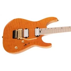 Electric Guitars Charvel Pro-Mod DK24 HH FR M Mahogany With Quilt Maple - Dark Amber