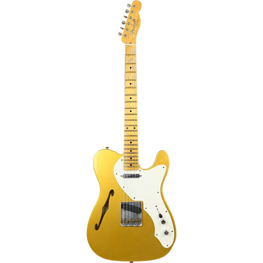 Electric Guitars Fender Custom Shop - 50s Thinline Tele Journeyman Relic - Super Faded Aged Aztec Gold