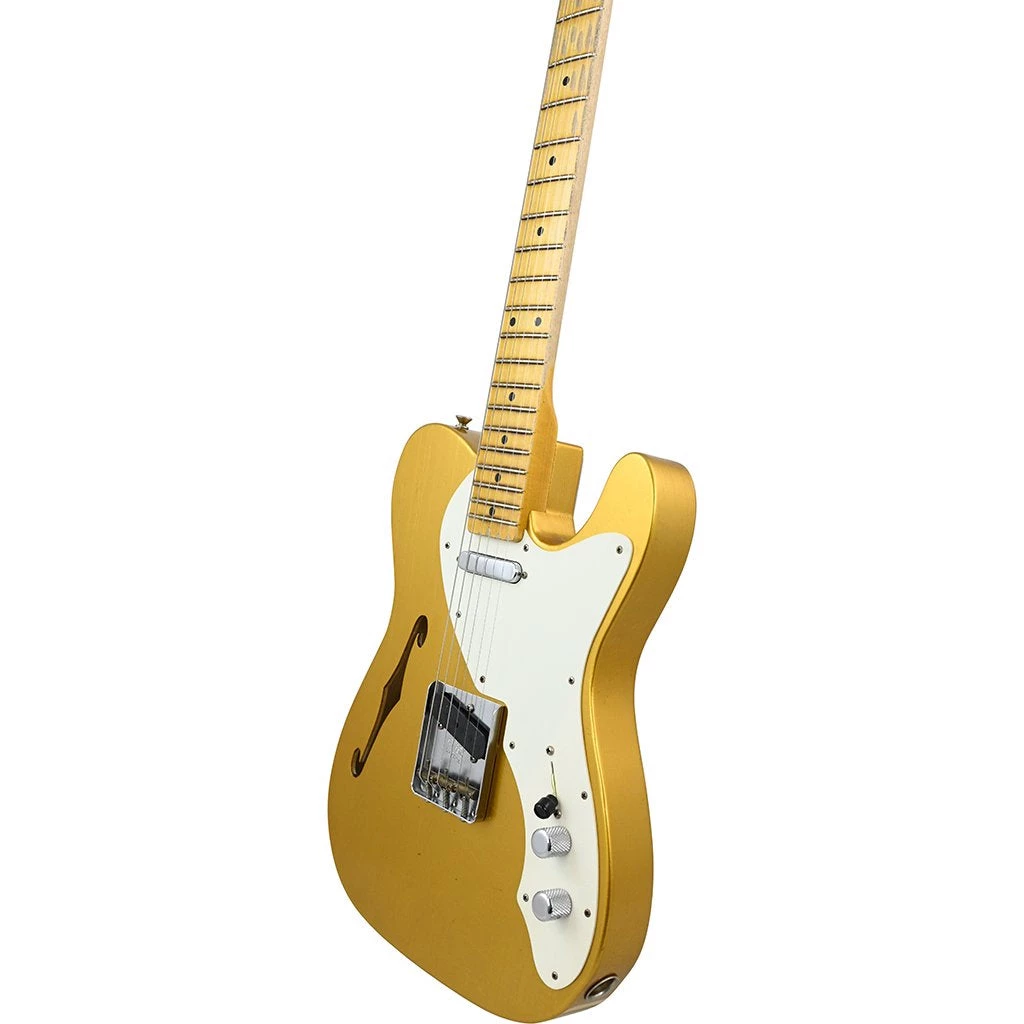 Electric Guitars Fender Custom Shop - 50s Thinline Tele Journeyman Relic - Super Faded Aged Aztec Gold