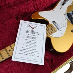 Electric Guitars Fender Custom Shop - 50s Thinline Tele Journeyman Relic - Super Faded Aged Aztec Gold