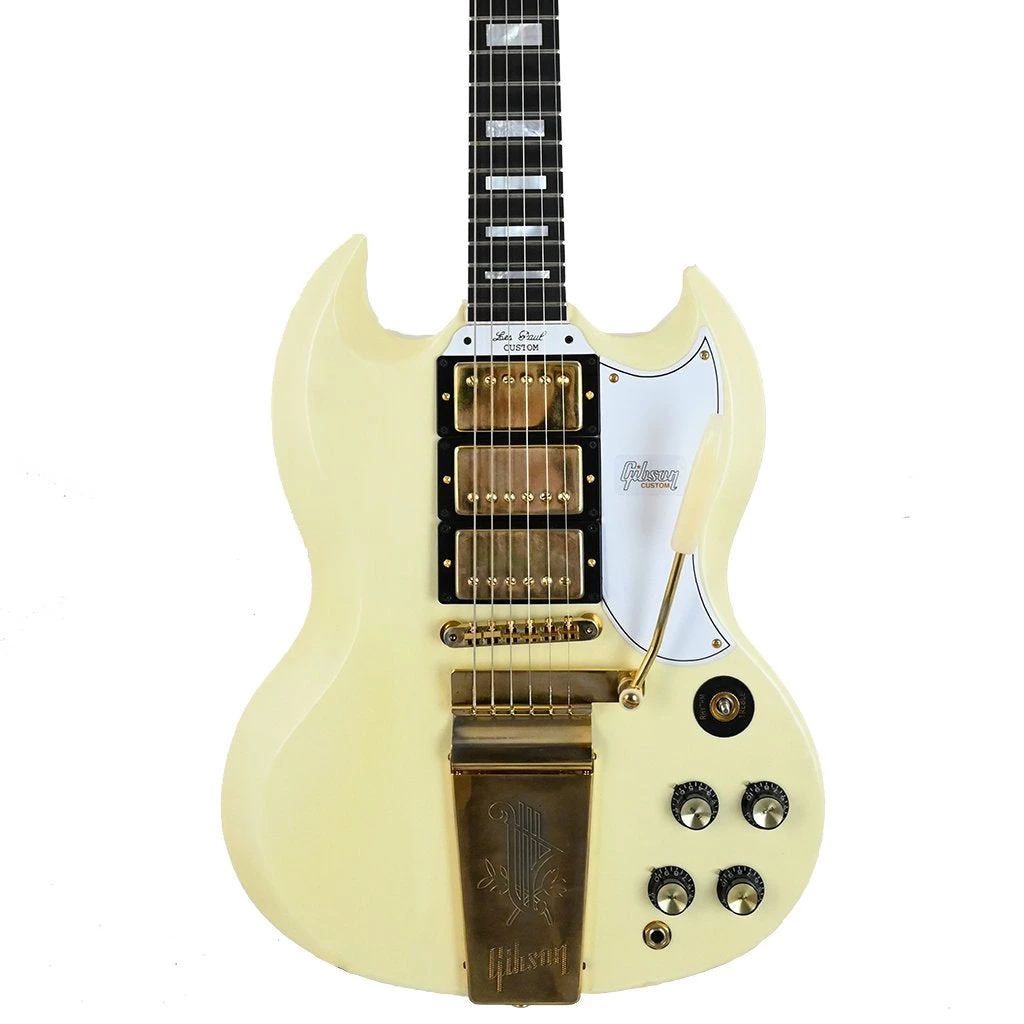Gibson Custom Shop - B-Stock 1963 Les Paul SG Custom Reissue W/ Maestro Vibrola - Classic White - VOS _