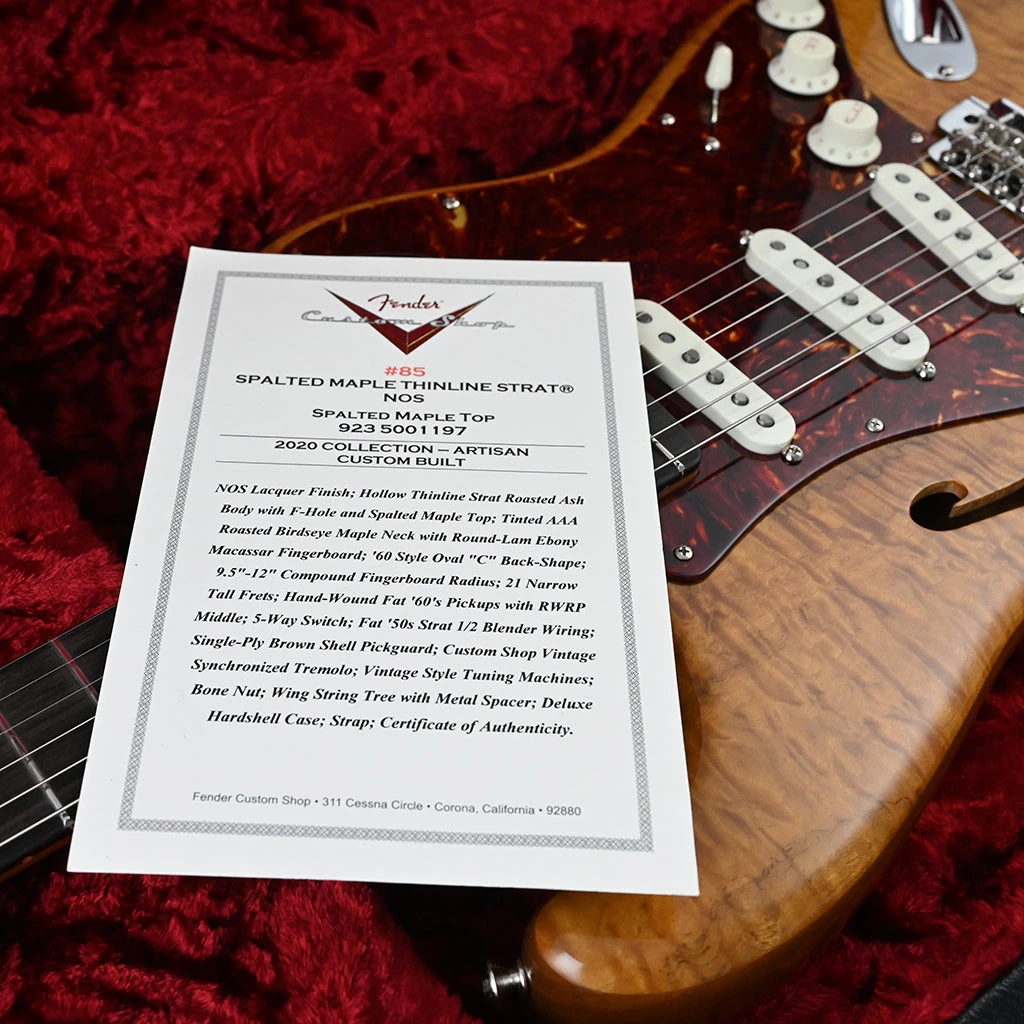 Fender Custom Shop Fender - Custom Shop Artisan Spalted Maple Thinline Stratocaster