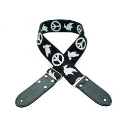 See All DSL JAC20-PEACE-BLACK Strap 2" Jacquard Weave Peace Black