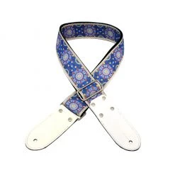 See All DSL JAC20-SAL-BLUE Strap 2" Jacquard Weave Blue/White