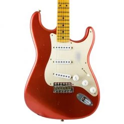 Electric Guitars Fender Custom Shop - 2019 Limited '55 Dual-Mag Stratocaster - Super Faded Candy Apple Red