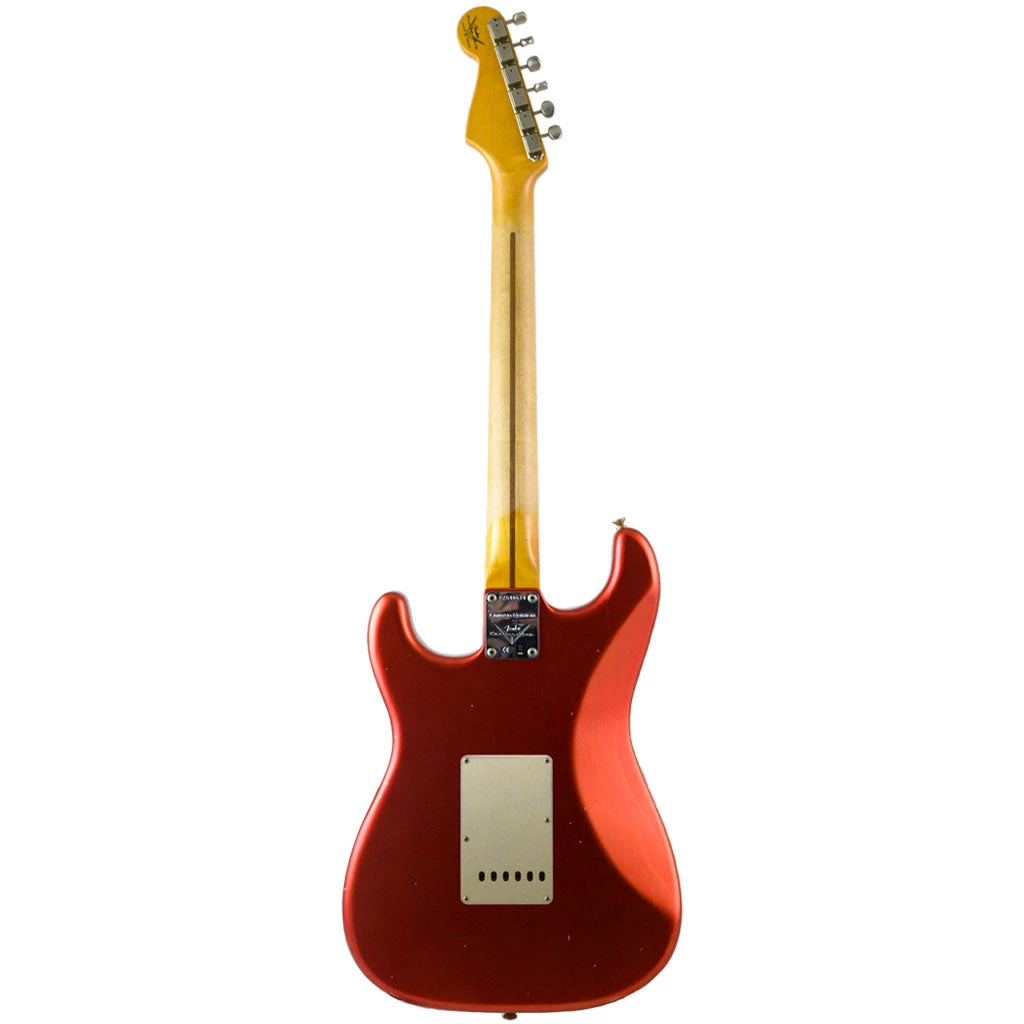 Electric Guitars Fender Custom Shop - 2019 Limited '55 Dual-Mag Stratocaster - Super Faded Candy Apple Red