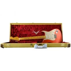 Electric Guitars Fender Custom Shop - 2019 Limited'55 Dual-Mag Stratocaster - Super Faded Candy Apple Red
