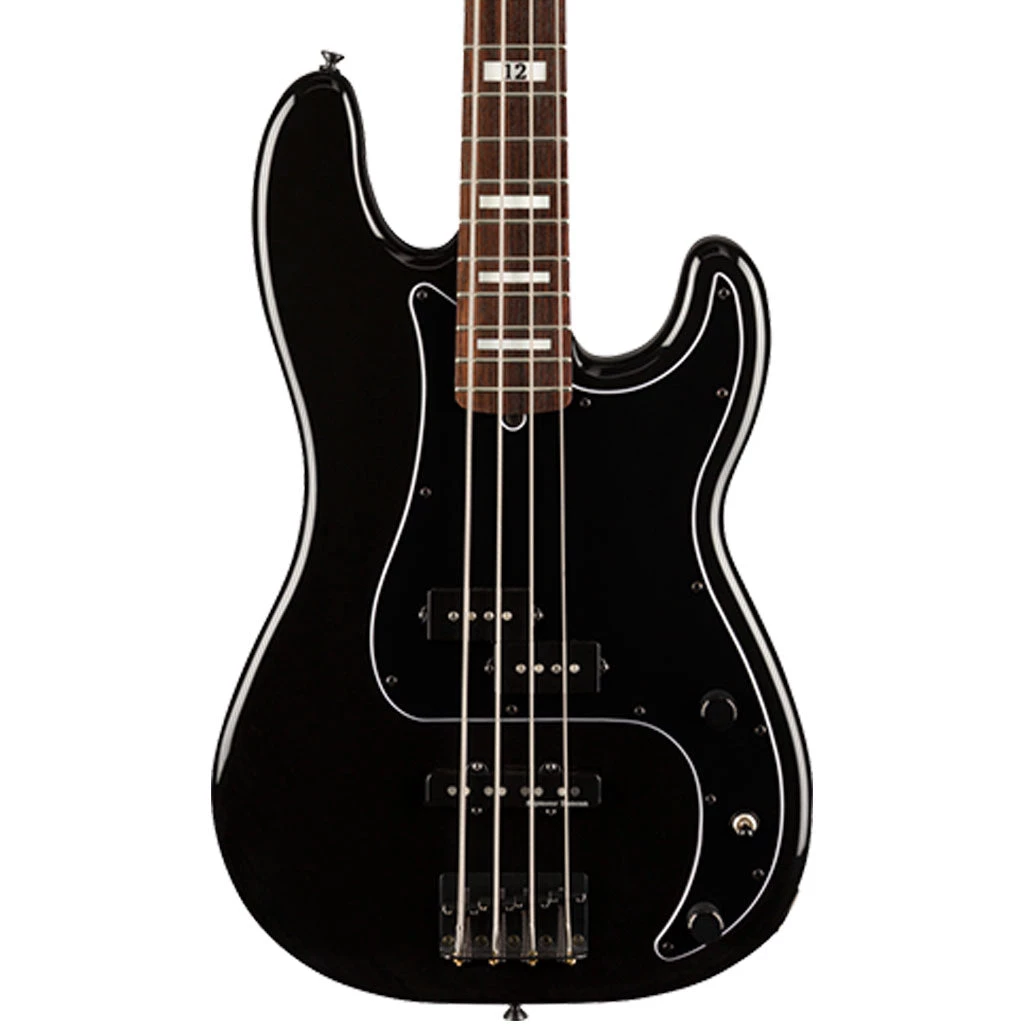 Fender - Duff McKagan Deluxe Precision Bass, Rosewood Fingerboard, Black Bass Guitars