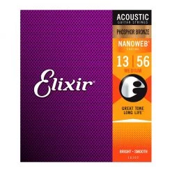 See All Elixir 16102 Nanoweb Phosphor Bronze Medium 13-56