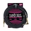Ernie Ball E6081 - 10' Black Braided Guitar Cable - Straight/Angle