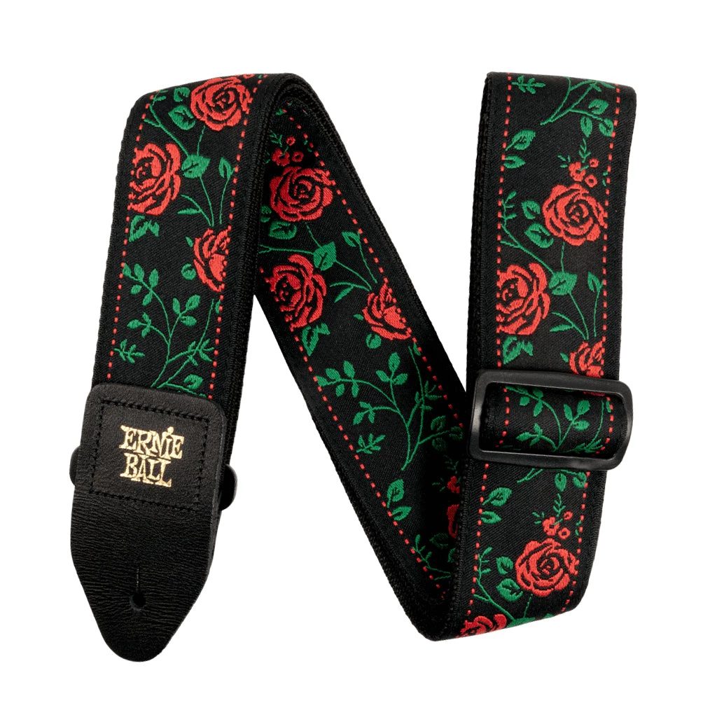 Ernie Ball E5318 Jacquard Strap - Red Spanish Rose