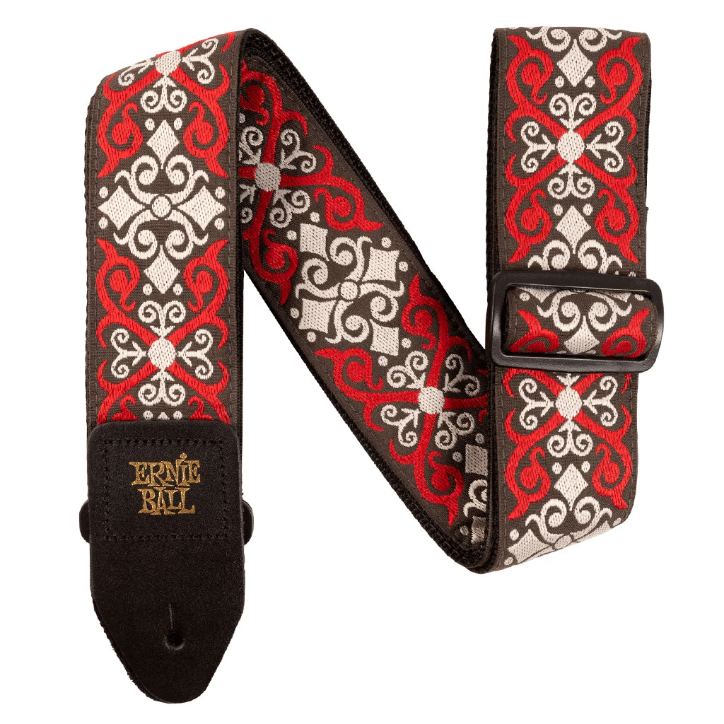Ernie Ball - Jacquard Strap - Red Trellis See All
