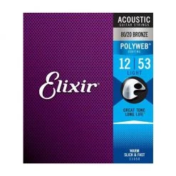 See All Elixir 11050 - Polyweb Acoustic 80/20 Light 12-53 Guitar Strings