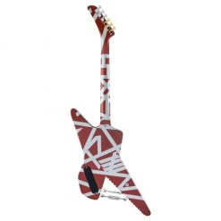 EVH Striped Series Shark - Burgundy With Silver Stripes