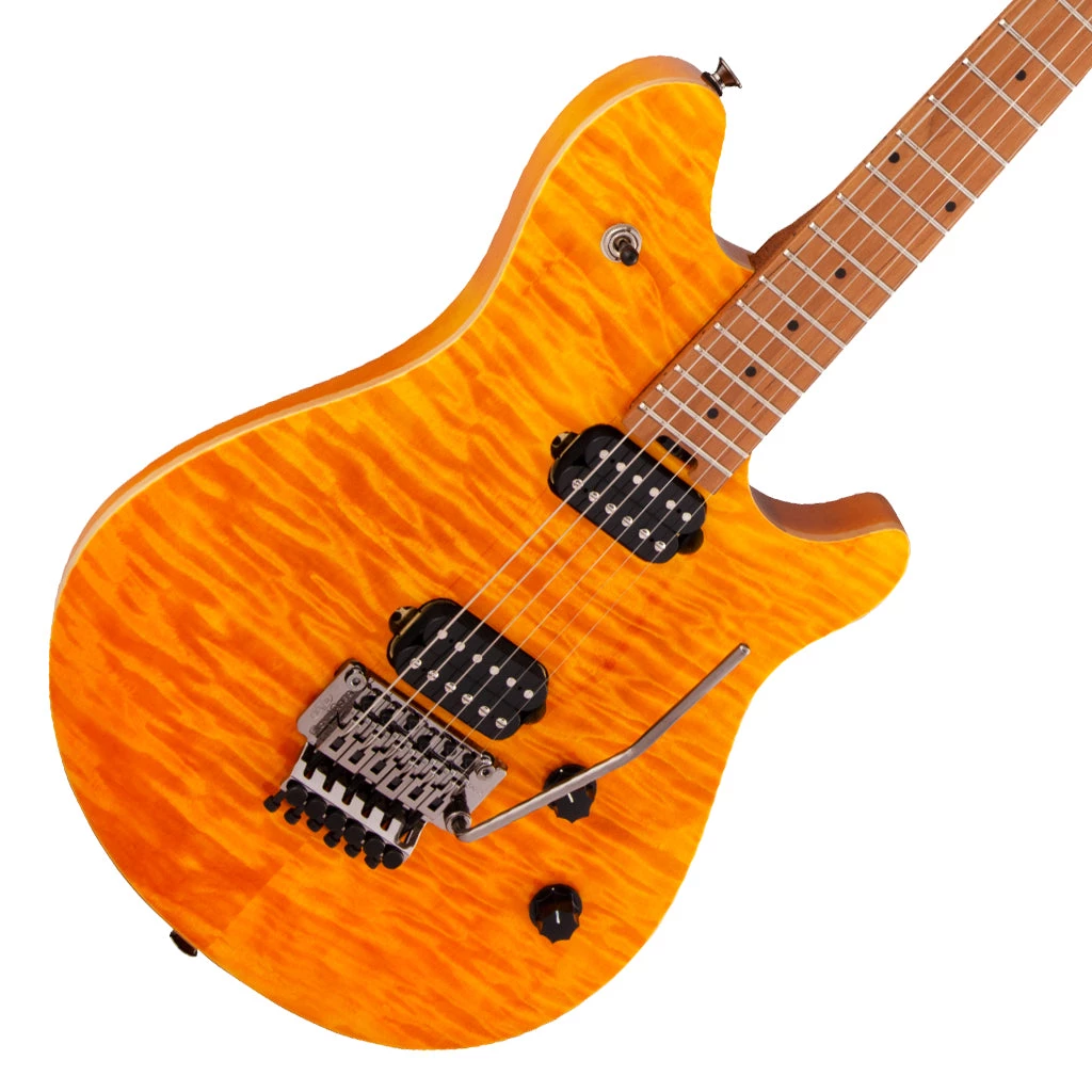 Electric Guitars EVH Wolfgang Standard Quilted Maple - Trans Amber - Baked Maple