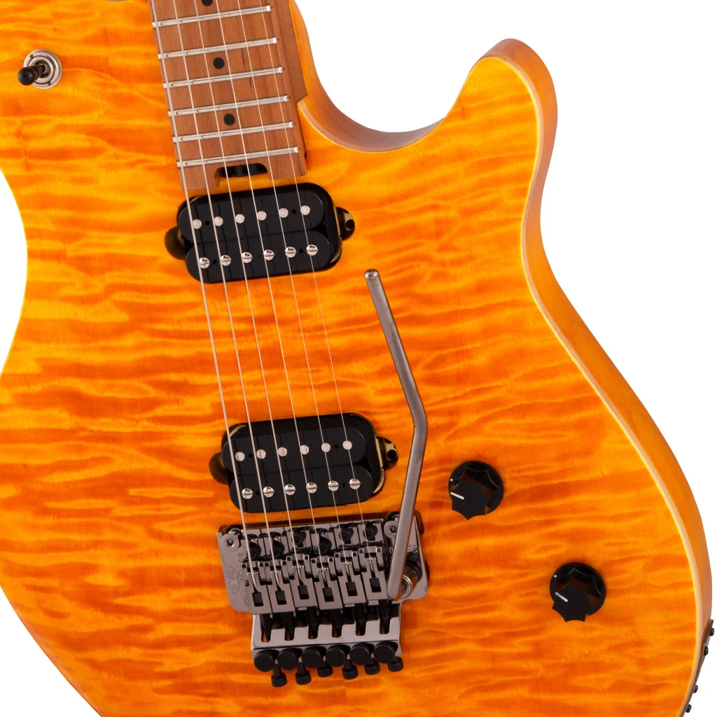 Electric Guitars EVH Wolfgang Standard Quilted Maple - Trans Amber - Baked Maple