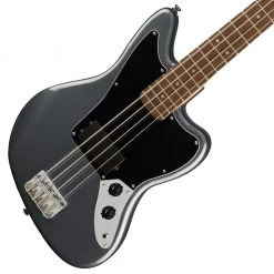 Bass Guitars Squier - Affinity Series™ Jaguar® Bass H, Laurel Fingerboard, Black Pickguard, Charcoal Frost Metallic