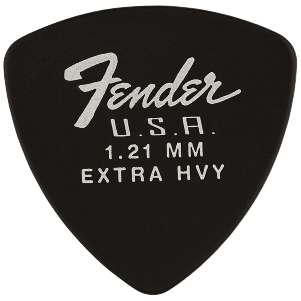 See All Fender Dura-Tone Delrin Pick, 346-Shape - Black (12)