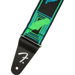 Fender - Neon Monogrammed Strap, Green/Blue See All