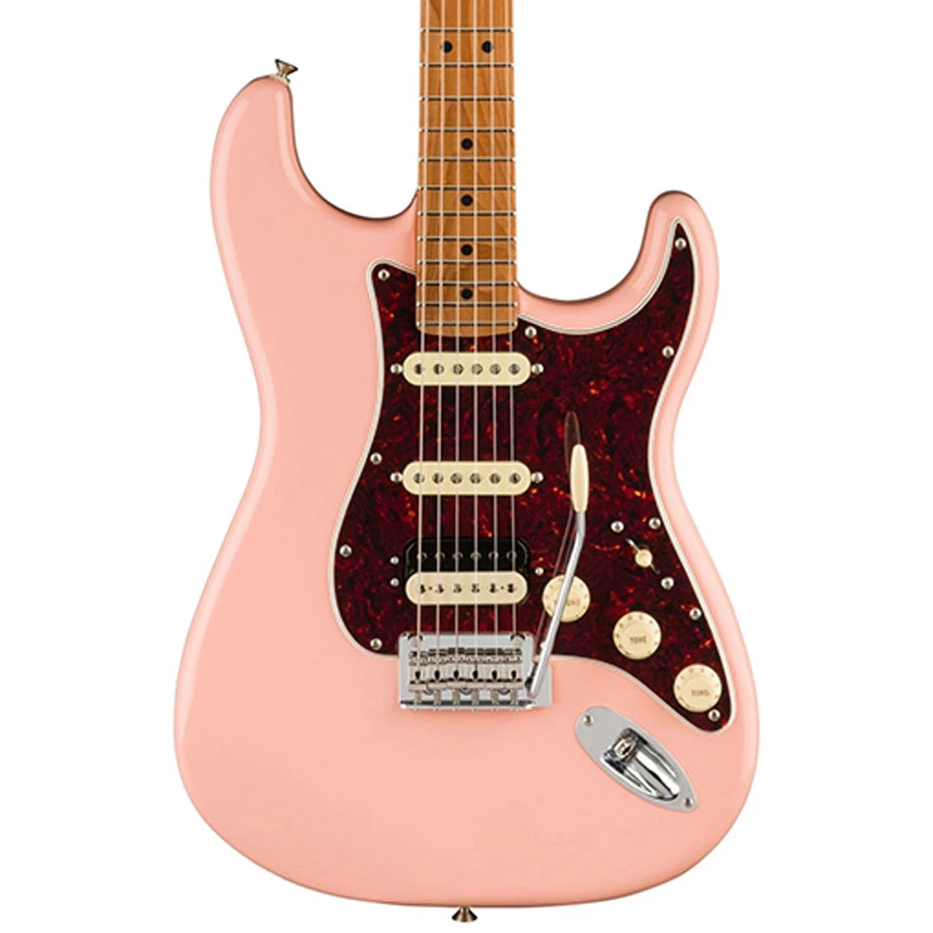 Fender Limited Edition Player Stratocaster HSS - Roasted Maple Neck - Shell Pink Electric Guitars