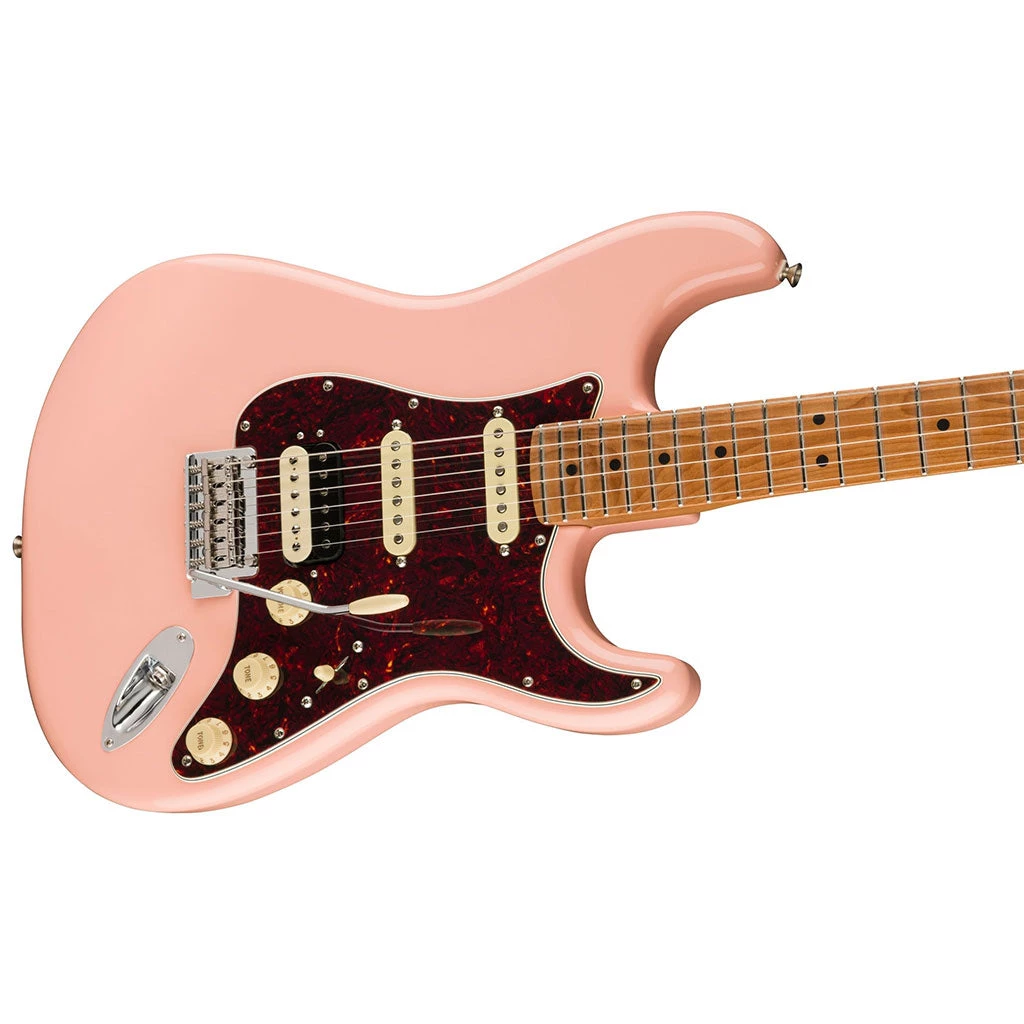 Fender Limited Edition Player Stratocaster HSS - Roasted Maple Neck - Shell Pink Electric Guitars