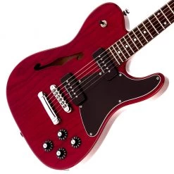 Fender Jim Adkins JA-90 Thinline Telecaster - Crimson Red Transparent Electric Guitars