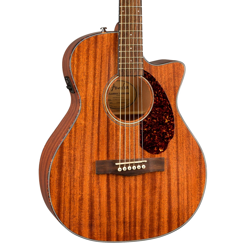Fender CC-60SCE Acoustic Guitar All Mahogany Satin Concert Solid Cutaway W/ Pickup - 0970153522