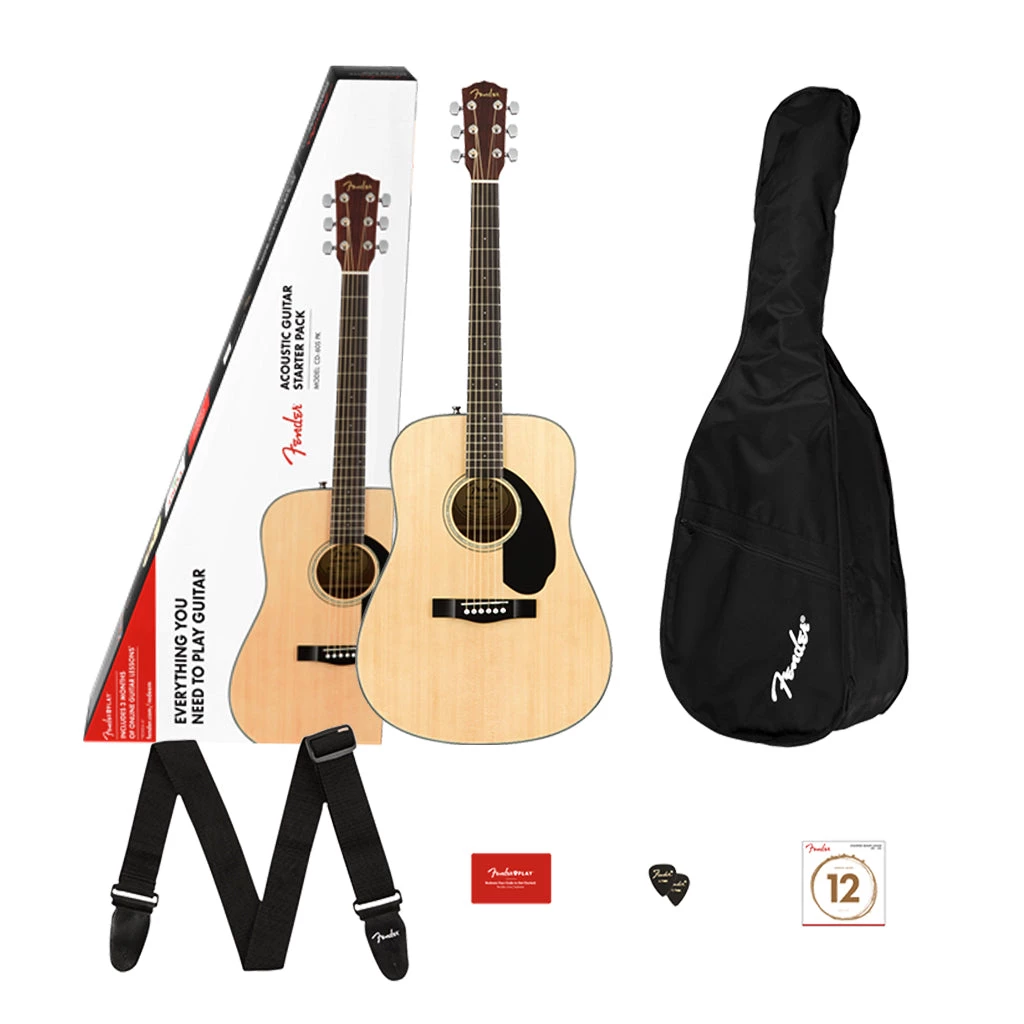 Fender CD-60S Dreadnought Pack - Natural