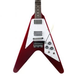 Electric Guitars Gibson Custom Shop 1967 Mahogany Flying V Maestro - Sparkling Burgundy