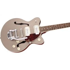 Gretsch - G2655T-P90 Streamliner™ Center Block Jr. Double-Cut P90 With Bigsby® - Laurel Fingerboard - Two-Tone Sahara Metallic And Vintage Mahogany Stain