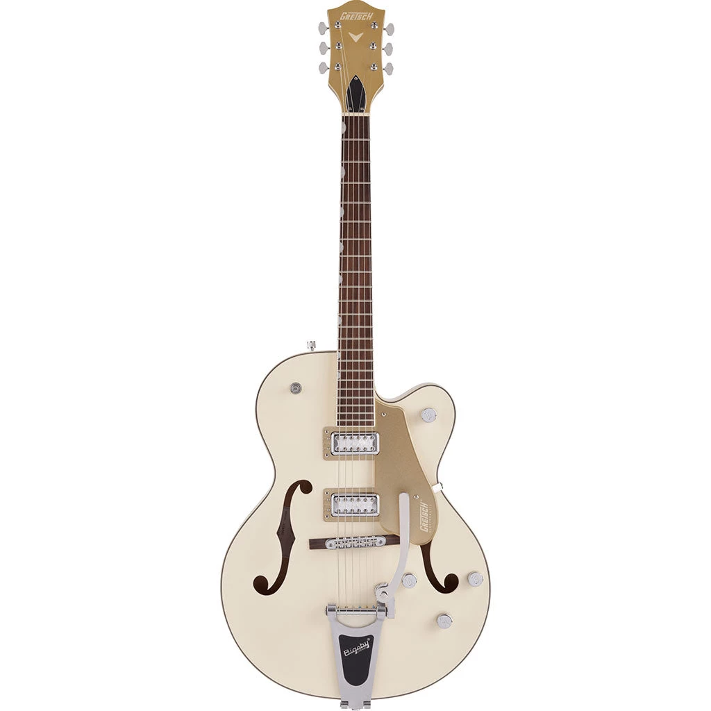 Electric Guitars Gretsch - G5410T Limited Edition Electromatic® Tri-Five Hollow Body Single-Cut With Bigsby® - Rosewood Fingerboard - Two-Tone Vintage White/Casino Gold