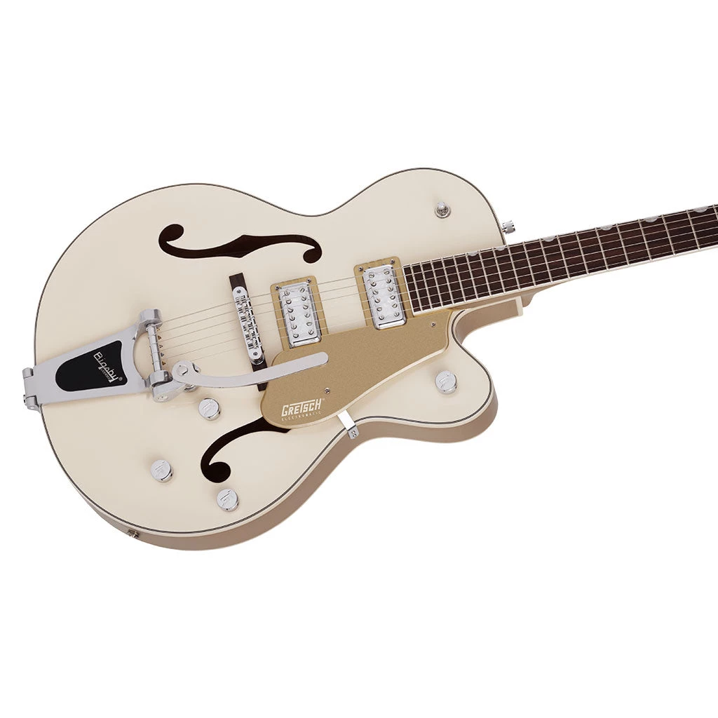 Electric Guitars Gretsch - G5410T Limited Edition Electromatic® Tri-Five Hollow Body Single-Cut With Bigsby® - Rosewood Fingerboard - Two-Tone Vintage White/Casino Gold