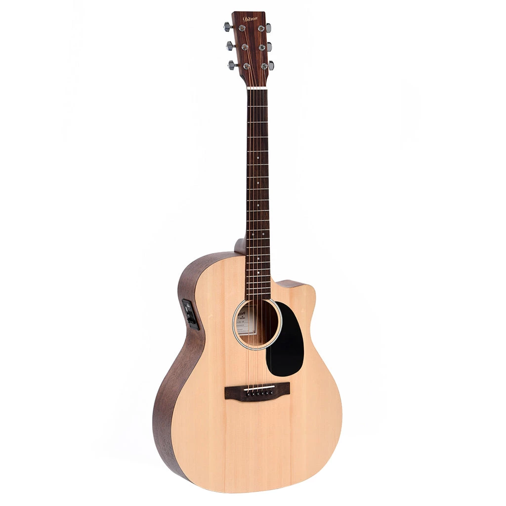 Acoustic Guitars Ditson 10 Series Grand OM With Cutaway + EQ - Natural