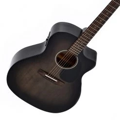 Acoustic Guitars Ditson 10 Series Grand OM With Cutaway + EQ - Trans Black