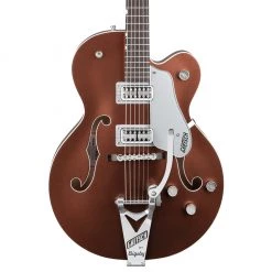 Gretsch - G6118T Players Edition Anniversary™ Hollow Body With String-Thru Bigsby® - Two-Tone Copper Metallic/Sahara Metallic Electric Guitars
