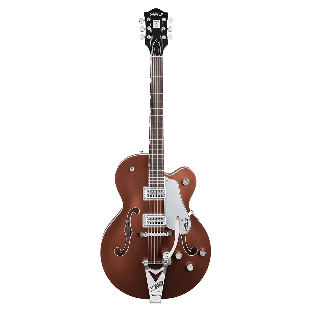 Gretsch - G6118T Players Edition Anniversary™ Hollow Body With String-Thru Bigsby® - Two-Tone Copper Metallic/Sahara Metallic Electric Guitars