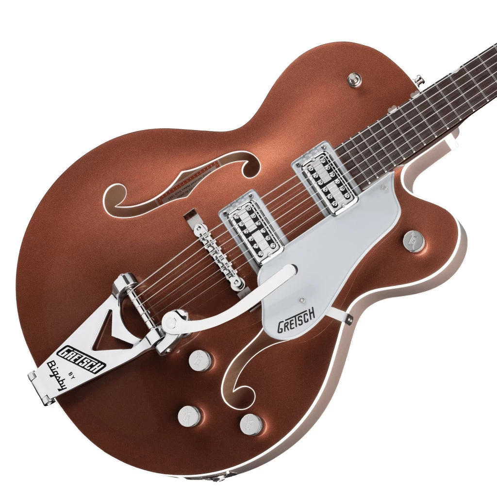 Gretsch - G6118T Players Edition Anniversary™ Hollow Body With String-Thru Bigsby® - Two-Tone Copper Metallic/Sahara Metallic Electric Guitars