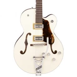 Electric Guitars Gretsch - G6118T Players Edition Anniversary™ Hollow Body With String-Thru Bigsby® - Two-Tone Vintage White/Walnut Stain