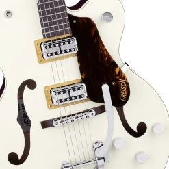 Electric Guitars Gretsch - G6118T Players Edition Anniversary™ Hollow Body With String-Thru Bigsby® - Two-Tone Vintage White/Walnut Stain