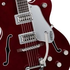 Electric Guitars Gretsch - G6119T-ET Players Edition Tennessee Rose™ Electrotone Hollow Body With String-Thru Bigsby® - Dark Cherry Stain