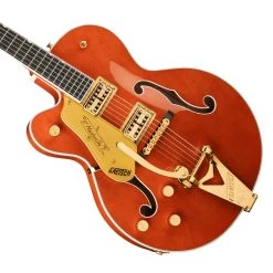Gretsch G6120TG-LH Players Edition Nashville® Hollow Body With String-Thru Bigsby® And Gold Hardware, Left-Handed - Orange Stain