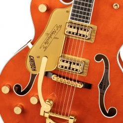 Gretsch G6120TG-LH Players Edition Nashville® Hollow Body With String-Thru Bigsby® And Gold Hardware, Left-Handed - Orange Stain