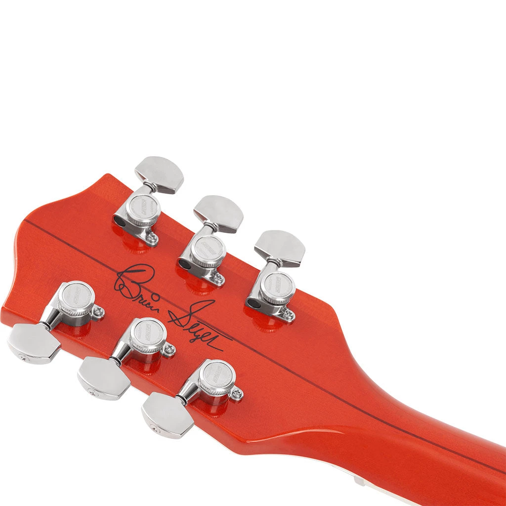 Gretsch G6120TFM-BSNV Brian Setzer Signature Nashville® Hollow Body With Bigsby® And Flame Maple, Ebony Fingerboard, Orange Stain Electric Guitars