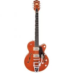 Gretsch - G6659T Players Edition Broadkaster® Jr. Center Block Single-Cut With String-Thru Bigsby®, Ebony Fingerboard, Roundup Orange Electric Guitars
