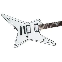 Jackson - USA Signature Gus G. Star - Rosewood Fingerboard - Satin White With Black Pinstripes Electric Guitars