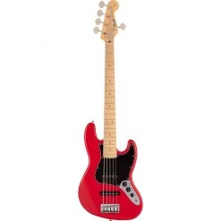 Fender - Made In Japan Hybrid II Jazz Bass® V, Maple Fingerboard - Modena Red Bass Guitars