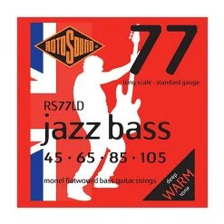 Rotosound RS77LD - Jazz Flat Wound 45 -105 Bass Guitar Strings