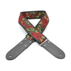 DSL Jacquard Weaving 2" Guitar Strap - FG RED See All