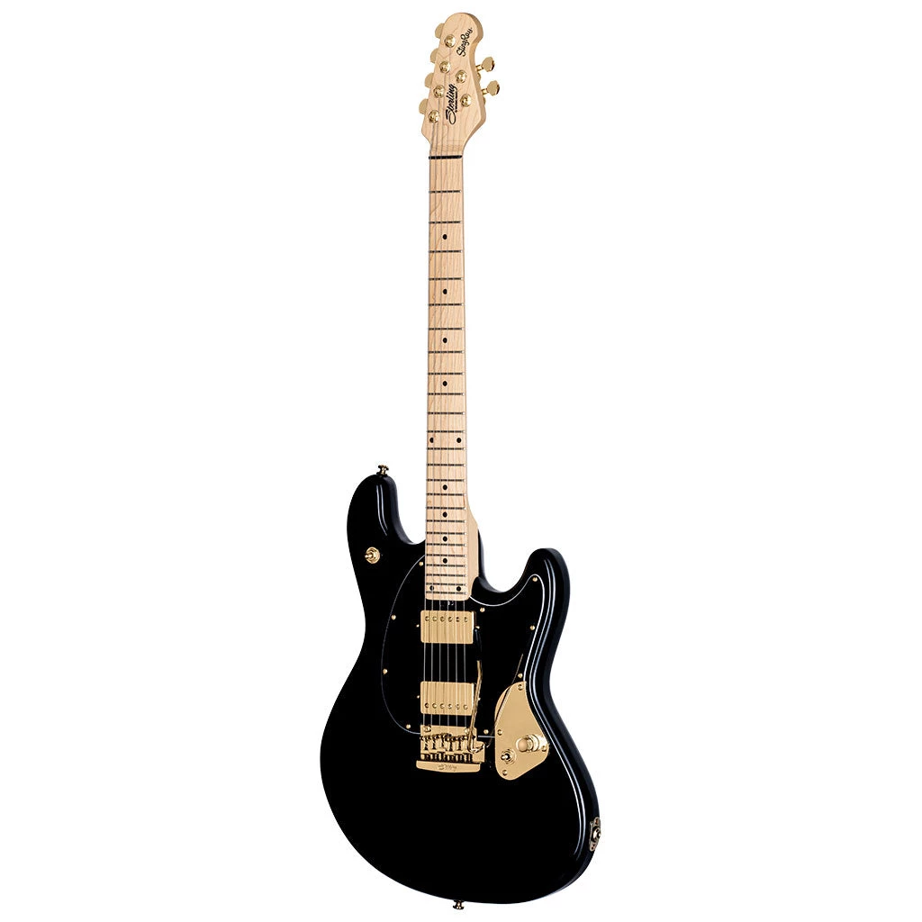 Sterling By Music Man Sterling Stingray Guitar SR Jared Dines - Black W Gold Hardware Electric Guitars
